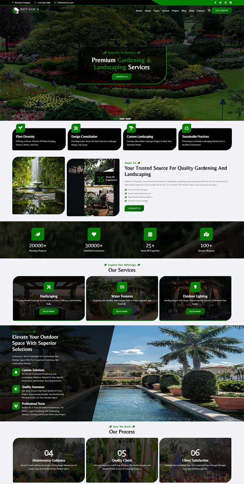 响应式园艺景观设计前端静态网站模板