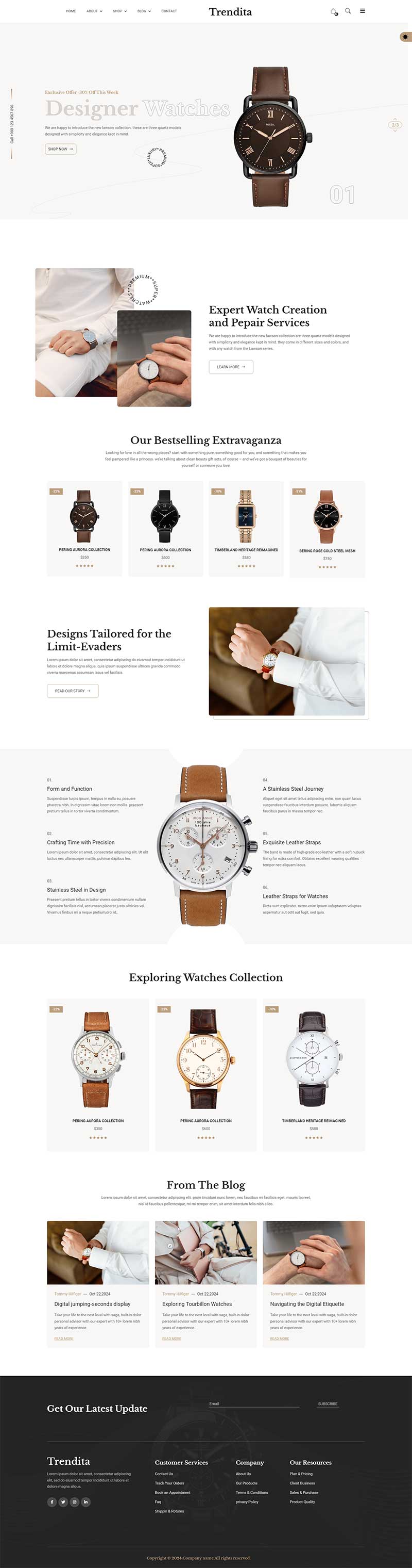 手表腕表奢侈品网站模板