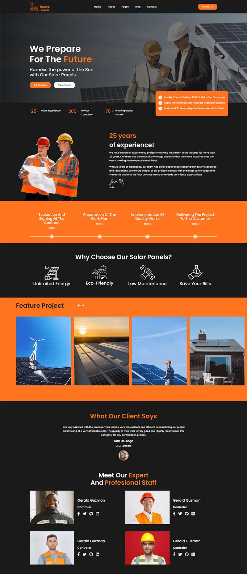 太阳能电池板公司前端静态html5网站模板